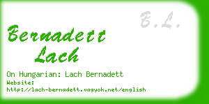 bernadett lach business card